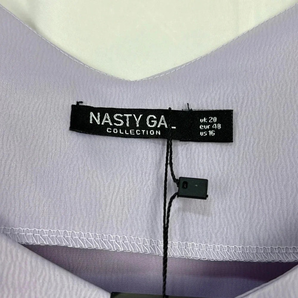 Nasty Gal Collection Lilac Satin Adjustable Straps Cami Size Size U.S 16 - Picture 3 of 6
